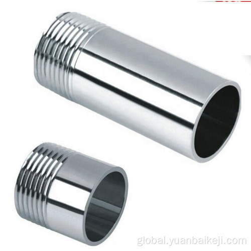 Hose Nipple Connector Threaded Npt/bsp 304seamless stainless steel pipe fitting nipple Factory